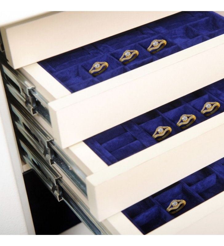 Sejf jubilerski kasa pancerna GRIFFON CL.III.50 El CREAM Jewelry z szufladami